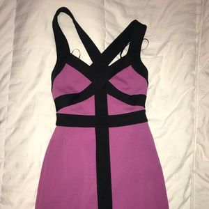 Purple Strappy Bodycon Dress